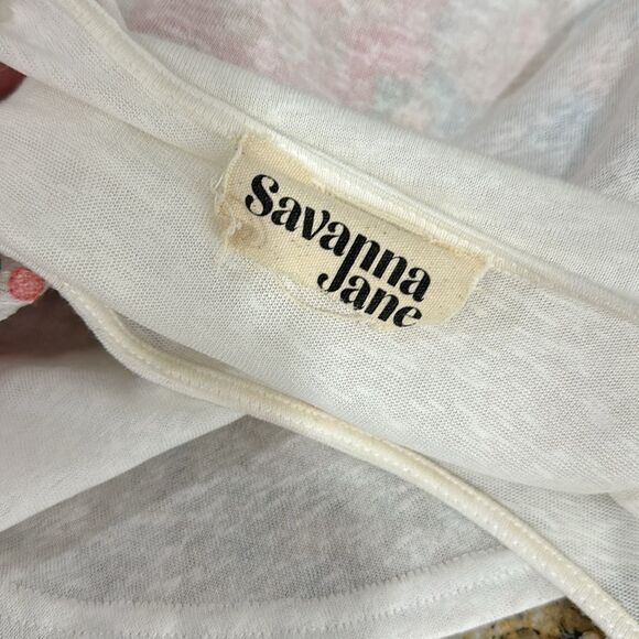 Savanna Jane White Embroidered Knit Poncho Top Size 1X/2X - Picture 7 of 8